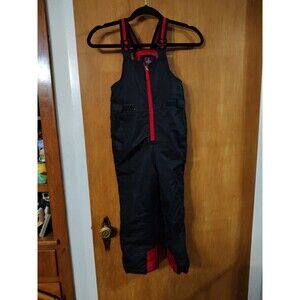 Swiss Tech Boys Size 4-5 Black Snow Pants Overall Bibs  Adjustable Straps